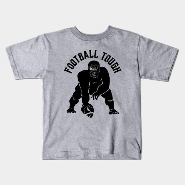 Football Tough Gorilla Football Fan Kids T-Shirt by atomguy